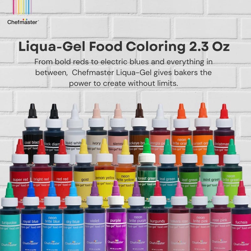 Chefmaster Burgundy Liqua-Gel Food Color 2.3 oz - Image 2